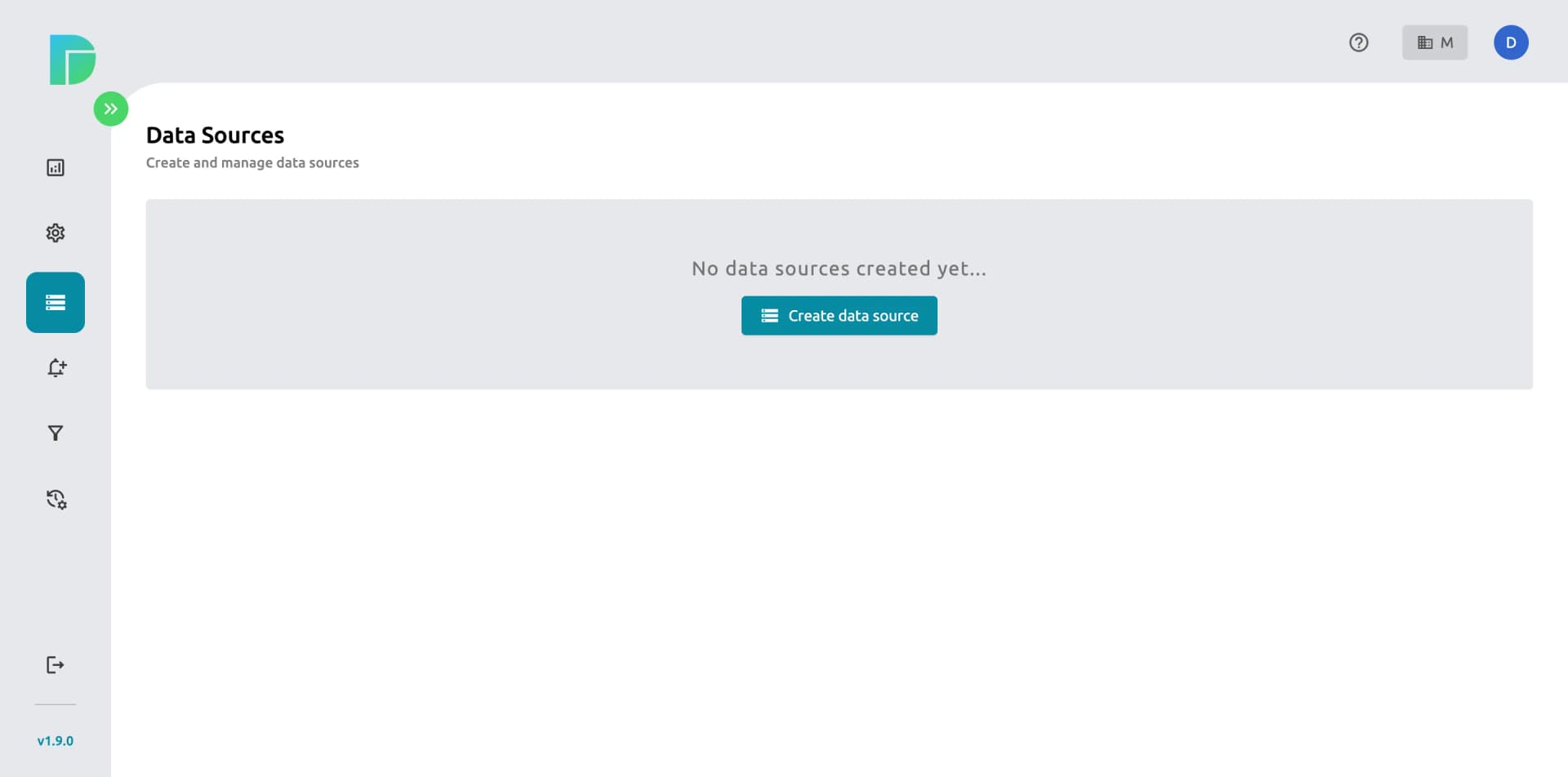 DataSources List Page